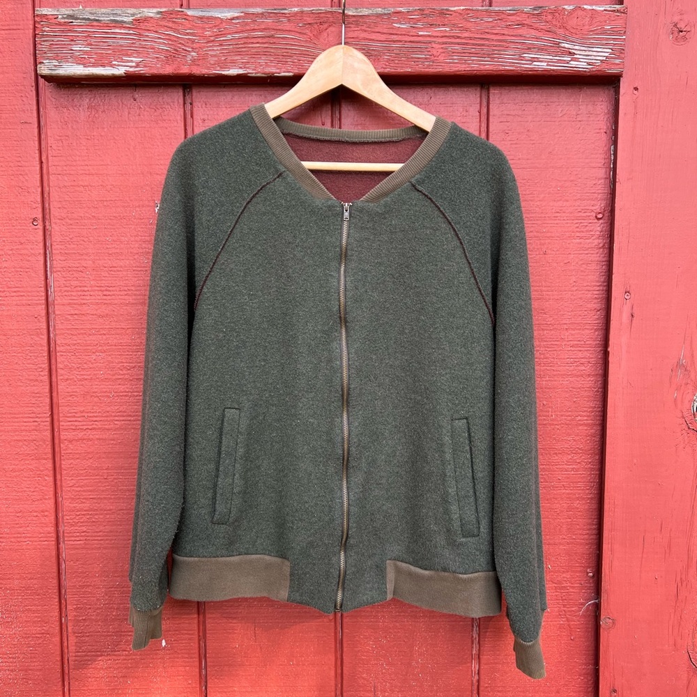 Army green bomber jacket